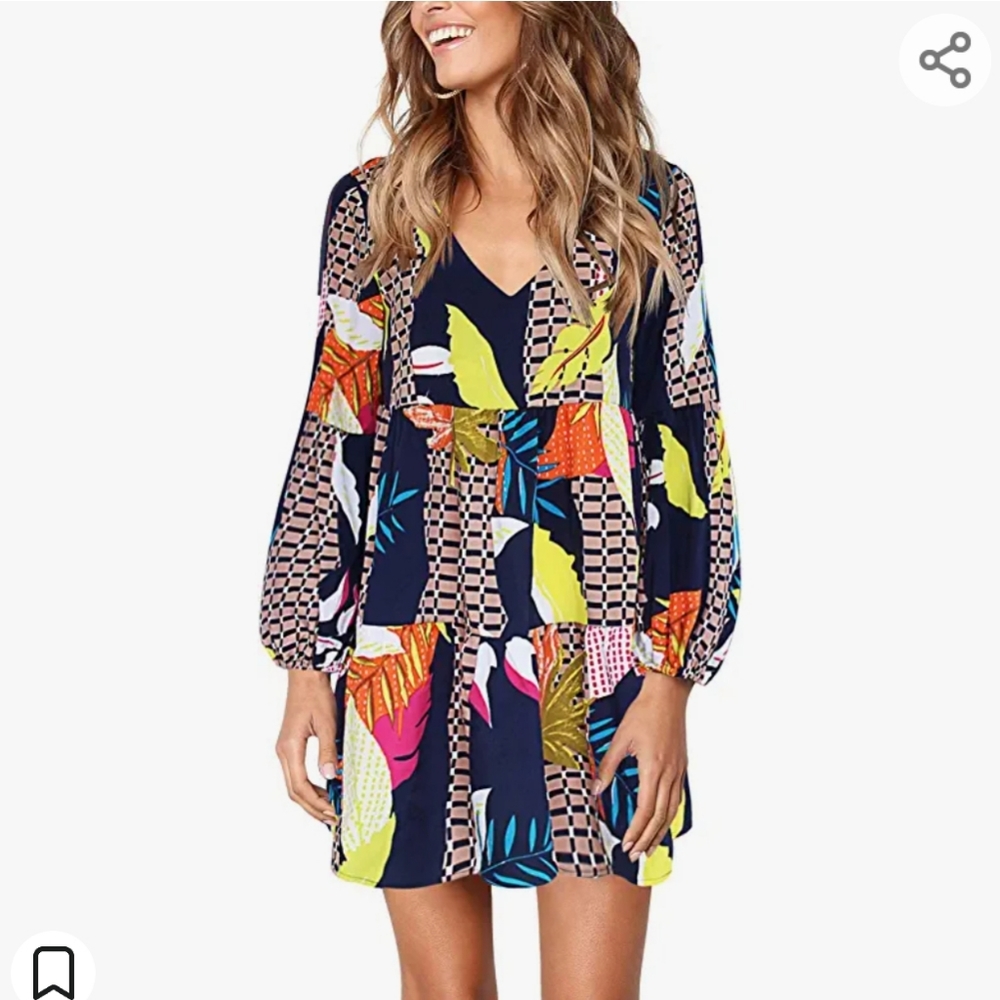 Amoretu Long Sleeve Tunic Dress